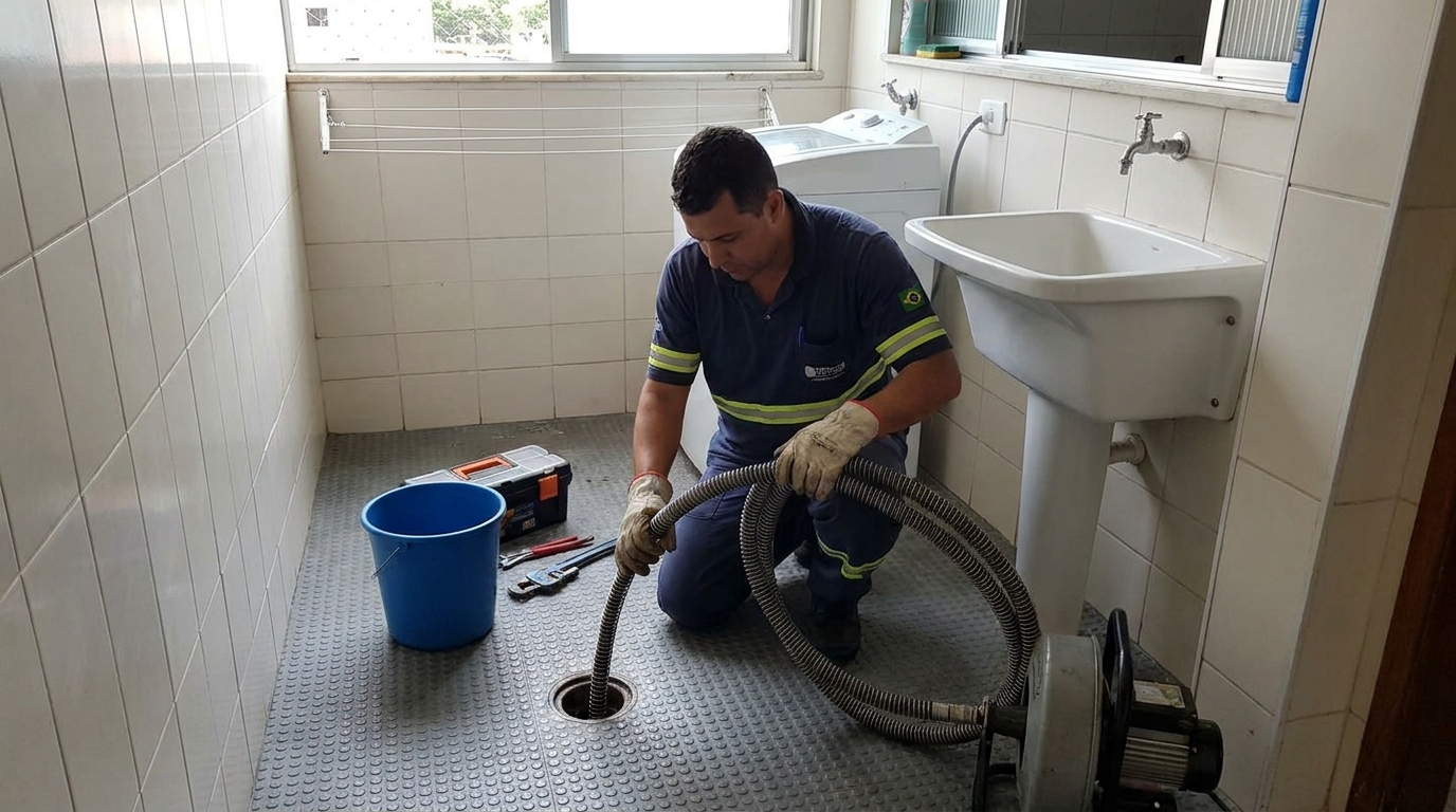 Desobstrução na Cozinha em Altinópolis, Governador Valadares‑MG